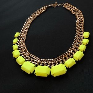 Yellow Neon Jewel Necklace